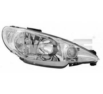 Tyc фара peugeot 206 98- h7+h7 s16 фото №1