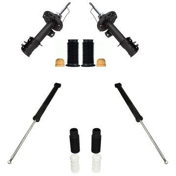 Амортизаторы + защитные накладки отбойники перед + зад opel corsa d 2006- фото №1