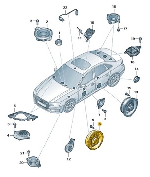 Новое оригинальные audi оригинальный номер динамик низкочастотный 8w0035415a фото №1