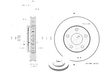 Brembo 09.7376.11 диск тормозная фото №1