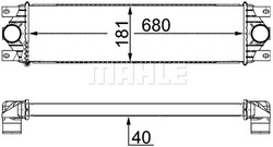 Радіатор повітря інтеркулер mahle ci 20 000s фото №1
