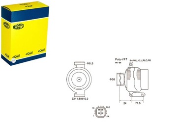 Генератор toyota магнит marelli фото №1