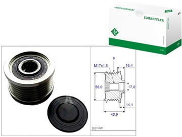 Генератор - сцепление jednokierunkowe schaeffler ina 535 0213 10 фото №1