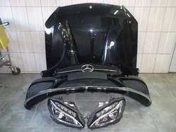 Mercedes c клас 205 w205 amg повний перед крила капот фари чорні фото №1