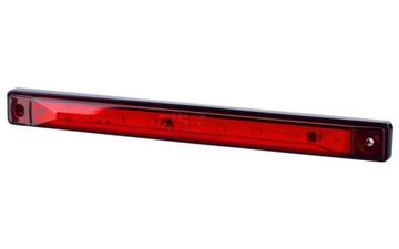 Лампа габаритная led красная длинная высокая 18mm фото №1