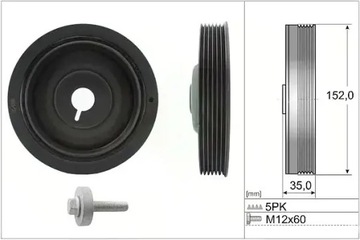 Колесо пасове вала колінчастого 544 0054 20 ina renault фото №1