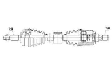 Полуось приводная renault captur 1.2tce 13- /левая/ фото №1