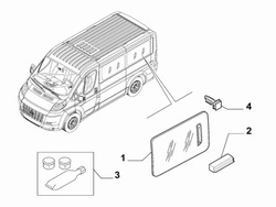 Стекло кузовная левая зад 1361286080 fiat ducato boxer jumper 2006- фото №1