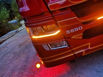 Набір модулів led світла drl do фари scania r/s 2016, помаранчеві фото №1