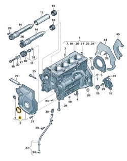 Новое оригинальные audi оригинальный номер сальник вала 06l103085b фото №1