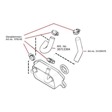 Volvo c70 s70 v70 s60 v70 s80 xc70 xc90 труба шланг шланг радіатор масла 2s фото №1
