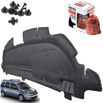 Renault kangoo 2 рестайлинг шумоизоляция капота подкладка 13-18r + противоугонный клипсы фото №1