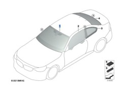 Скло передня лобове kafas hud водіння assistant bmw g42 g87 m2 оригінал фото №1