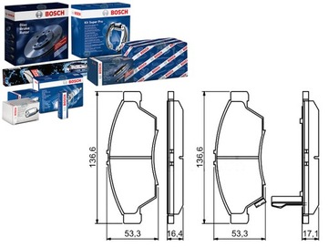 Bosch гальмівні колодки гальмівні suzuki liana 1.3/1.4d/1.6 фото №1