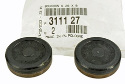 2x заглушка кришка вал розподільний вал 1.5 блакитний hdi citroen peugeot 7703074539 оригінальний номер фото №1