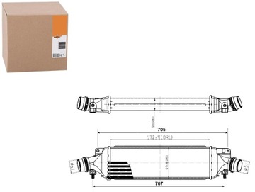 Nrf интеркулер opel corsa d 1,7cdti 1,6turbo 06- фото №1