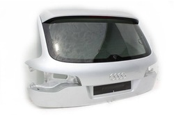 Audi q7 крышка задняя багажника зад + стекло 4l цвет lx7w lodowo серебряный 4l08 фото №1