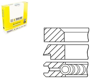 86 5 +0,50 2-2-2 набір кільця поршень citroen jumper fiat ducato фото №1