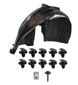 Подкрылок подкрылки citroen c4 05-08 перед левая клипсы фото №1