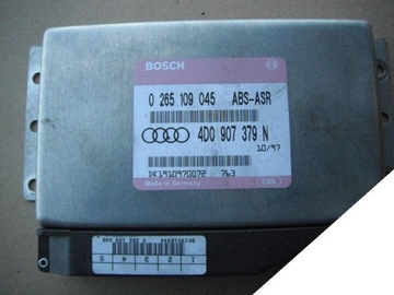 Audi a8 d2 комп'ютер abs-asr 0265109045 4d0907379n фото №1