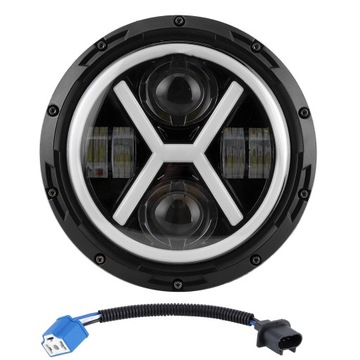 Фара автомобільний led білий+ жовті h4 do jeepa wranglera 1997-2015 фото №1