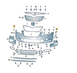Кріплення крила лівий-передній skoda superb oe: 3v0807183 фото №1