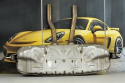 Porsche 955 cayenne глушник кінцевий, d9l, 4.5l v8 фото №1