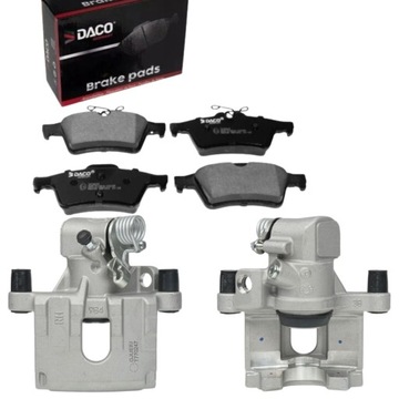 2x зажимы зад + тормозные колодки do ford focus ii mk2 c-max i volvo c30 v50 mazda 3 фото №1