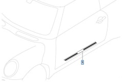 Молдинг порогова mini one r55/r56 фото №1