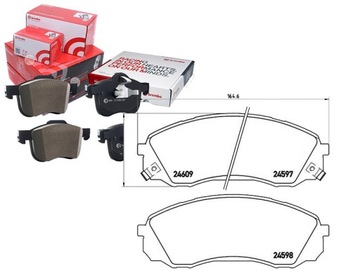 Тормозные колодки тормозные kia carnival 06-15 brembo фото №1
