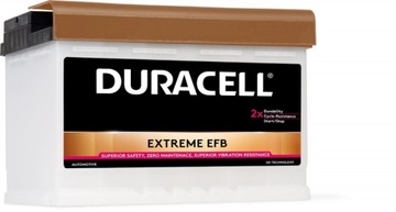 Duracell extreme de75h efb 12v 75ah 700a фото №1