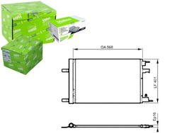 Val814201 конденсатор кондиціонера opel astra j 1,3- фото №1