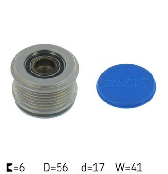 Ролик генератора vag 99- /skf/ фото №1