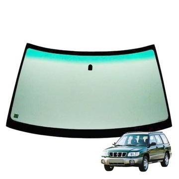 Скло лобове subaru forester i 1997-02 зелена з niebieskim ремінь фото №1