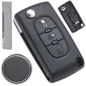 Корпус ключа citroen c2 c3 c4 c5 c6 c8 ds3 ds4 фото №1
