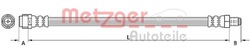 Metzger 4110921 шланг тормозной гибкий фото №1