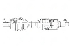 Полуось npw-me-038 nty mercedes cls c218 фото №1