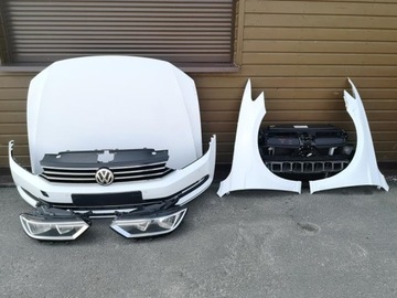 Перед комплект бампер капот крила лампи pas радіатор vw passat b8 lc9a фото №1