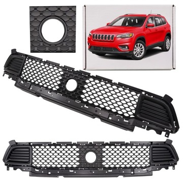 Jeep cherokee v kl 18-23 решётка бампера перед з заглушка радара 68288045ab фото №1