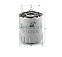 Фільтр пального db sprinter/vito wk817/3x фото №1