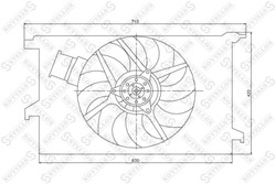 Вентилятор радіатор opel vectra c 1.6/1.8/2.2 02- фото №1