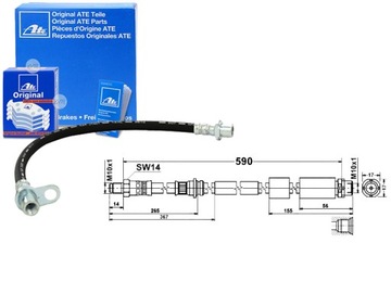 Ate шланг гальмівний 514531 фото №1