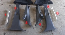 Обшивка защита стойка dacia spring состояние jak новая фото №1