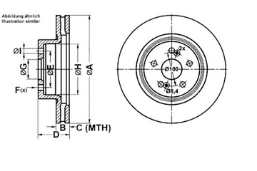 Ate диски тормозные 2szt. renault clio iii grand фото №1