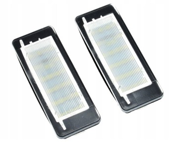 Renault scenic laguna zoe освещение номерного знака rejestacyjnej led лампочки 2szt фото №1