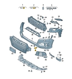 Zaślpeka омывателя w бампере левая audi q7 sq7 фото №1