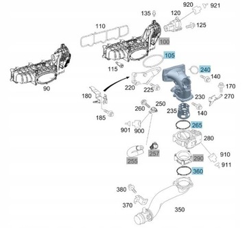 Набор прокладок коллектора 2.2cdi om651 mercedes фото №1