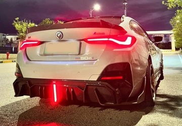 Диффузор спойлер бампера m-performance bmw 4 g22 g23 з светодиод свет сплав фото №1