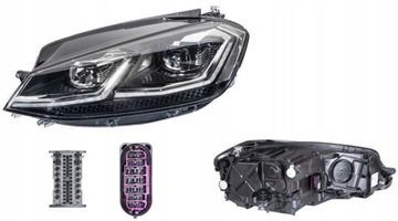 Фара лампа лівий vw golf vii 17- hella led фото №1