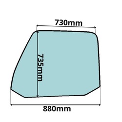 Скло бокова w двері volvo fm fh 12 16 ліва 93-13 0204 фото №1